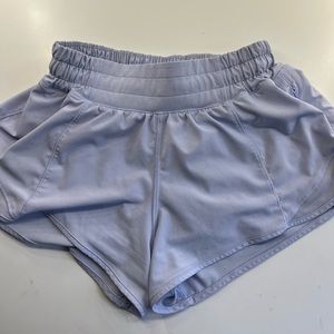 lululemon hotty hot shorts in pastel blue